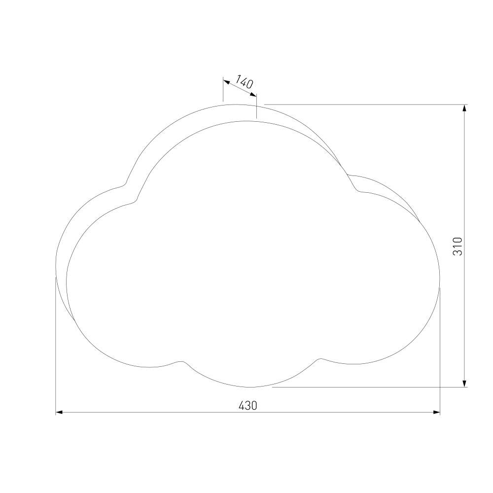 Настенный светильник 10006 Cloud