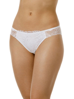 Трусики-бразилиана с эластичным кружевом (Размер: 46) (Цвет: белый)