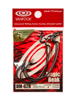 Крючок офсетный VANFOOK DM-62 #5/0 stealth black; 4 шт