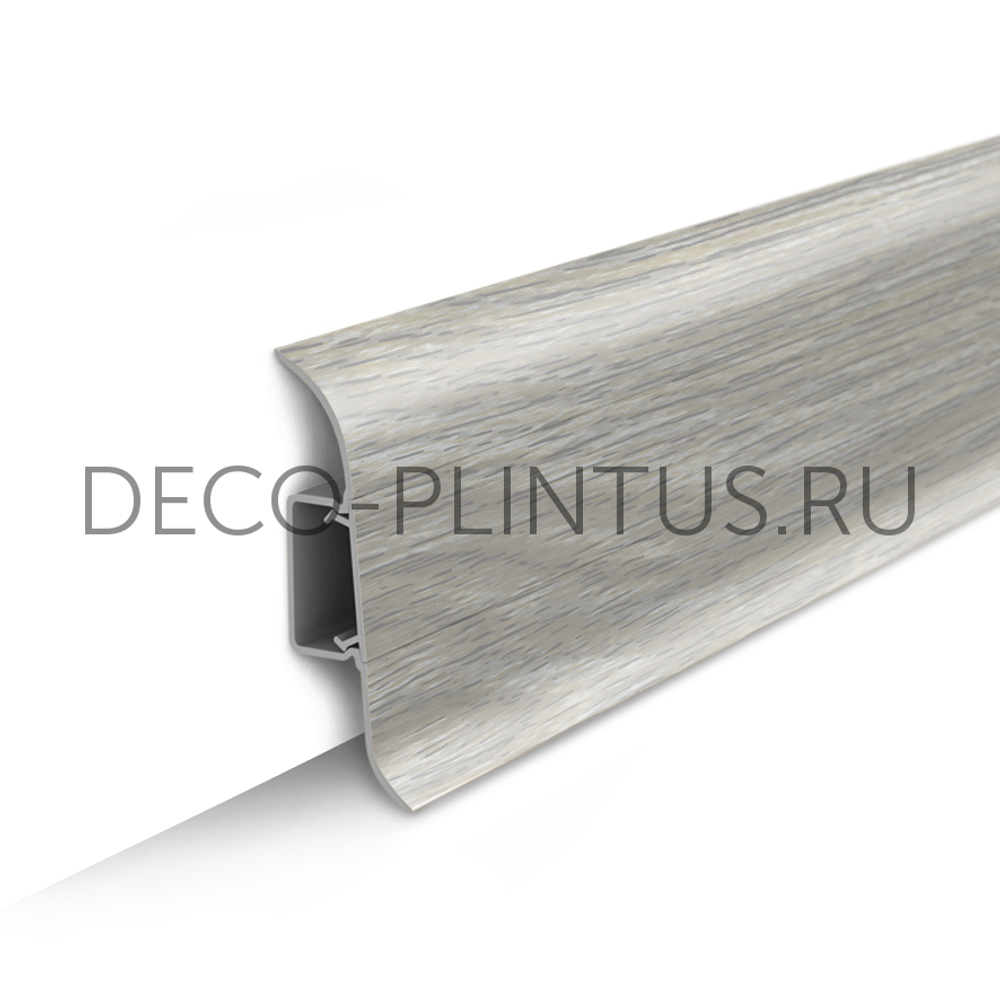 Плинтус напольный Идеал Классик 55 мм, 253 Ясень серый, (IDEAL Classic 55мм, 2.2м,)