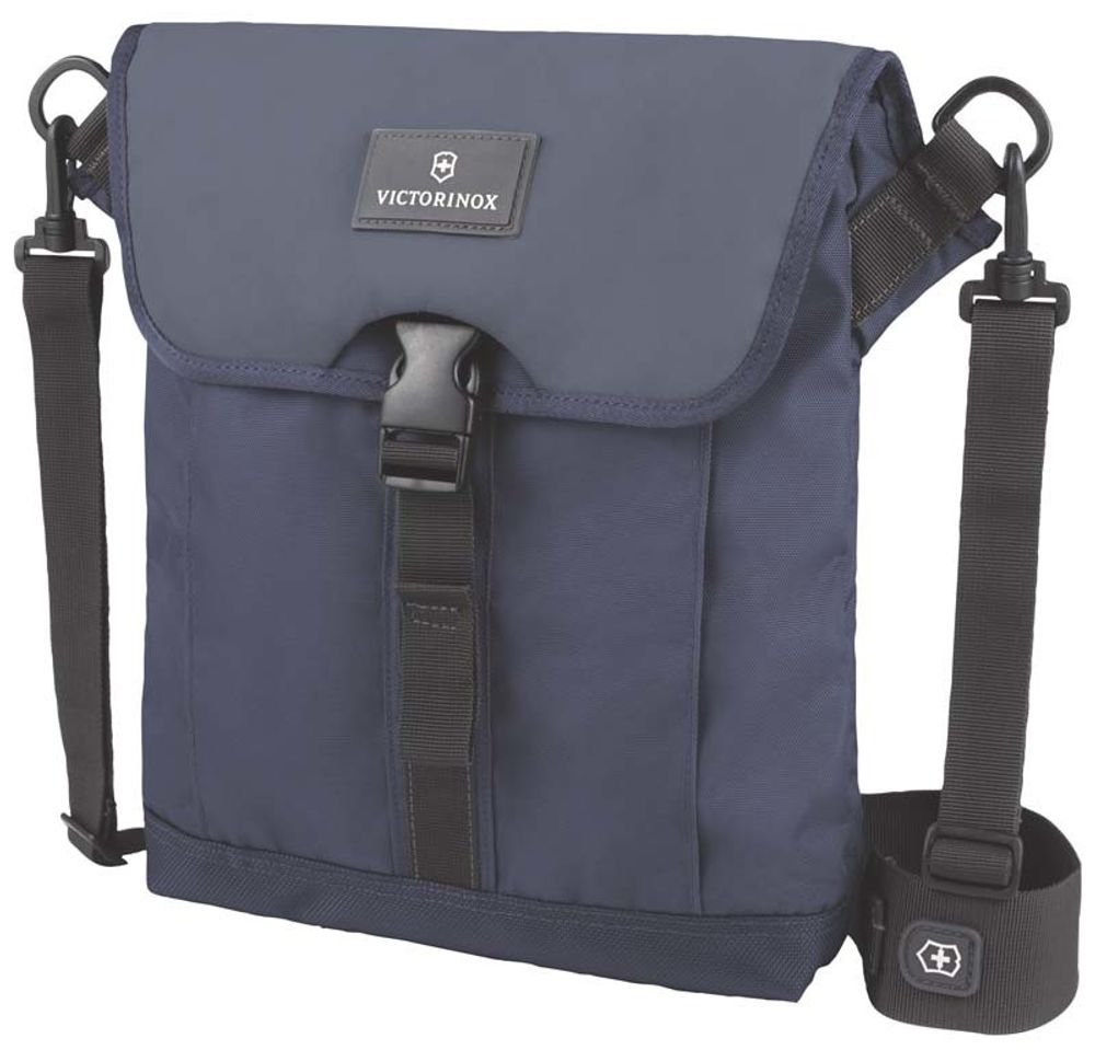 Сумка наплечная VICTORINOX Altmont™ 3.0 Flapover Bag, синяя, нейлон Versatek™, 27x6x32 см, 5 л