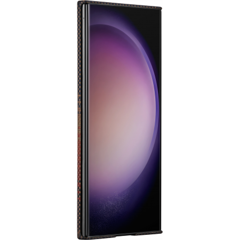 Чехол Pitaka Fusion Weaving MagEZ Case 4 для Samsung Galaxy S24 Ultra, Sunset (Коричневый)