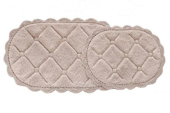 Brianna (капучино) Набор ков. для ванной кружевной 60х100 и 50х70