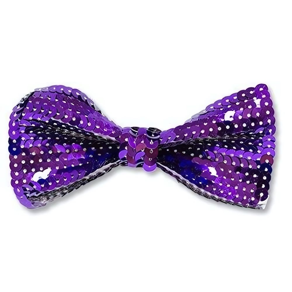 Галстук-бабочка с пайетками, фиолетовый/G