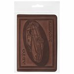 Обложка для автодокументов натуральная кожа краст, машина + "АВТОДОКУМЕНТЫ", коньяк, 238208