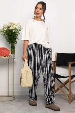 Брюки Роклетт (черно-белые) Б13955-10М LT Collection