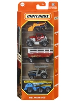 Набор машинок Matchbox 5 шт MBX Farm Rigs C1817
