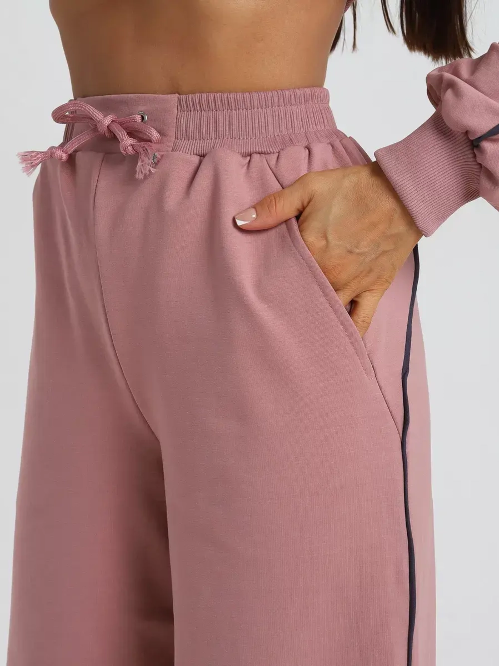 Костюм спортивный летний с брюками палаццо