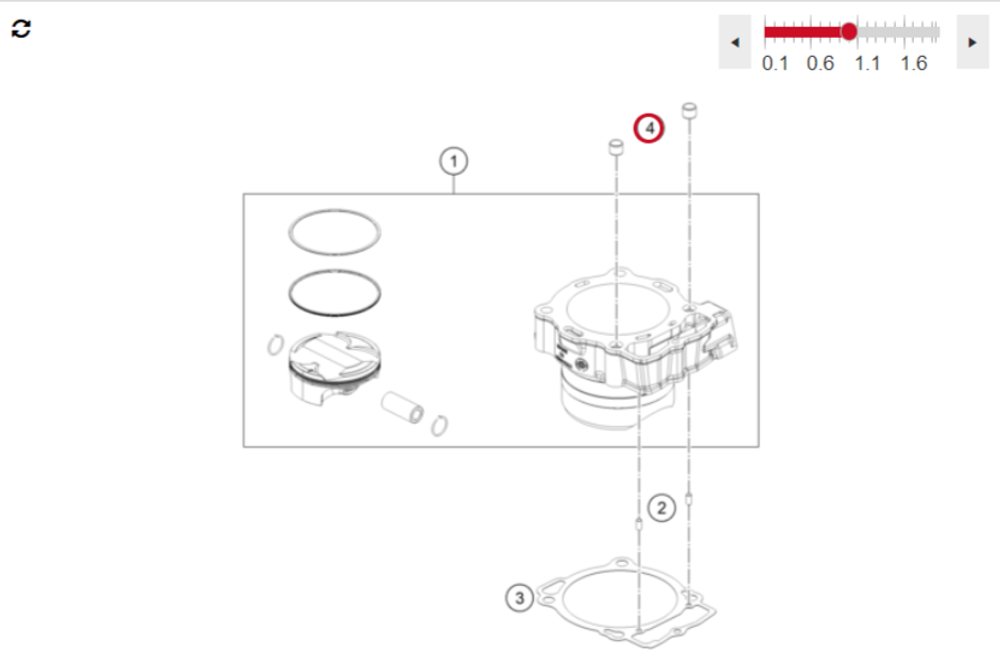 Втулка цилиндра KTM, HQV, GASGAS 10.2x12.5x10