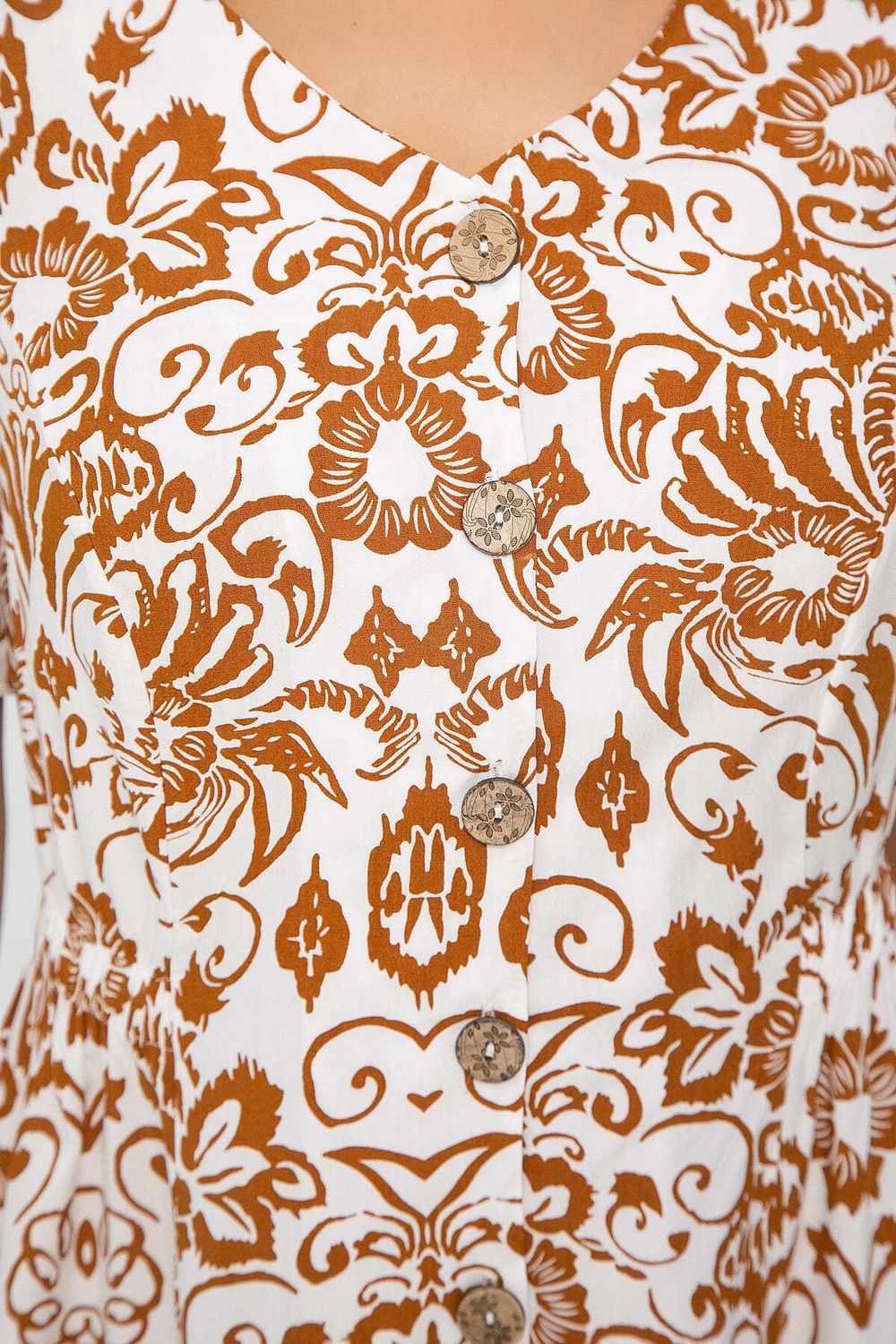 Платье Иоланда (бело-коричневое) П13678-5М LT Collection