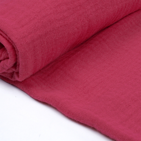 Ткань Муслин 125 г/м² 100% хлопок шир.130 см  цв.51 ярко-розовый