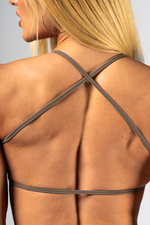 Топ-бра Open-Back Sports Bra POWER 890 LIGHT BROWN ASH
