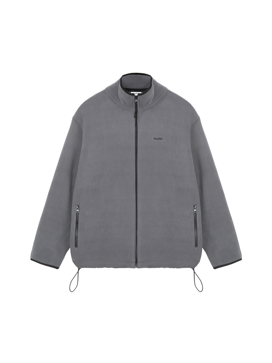 Zip - худи из флиса на молнии серое