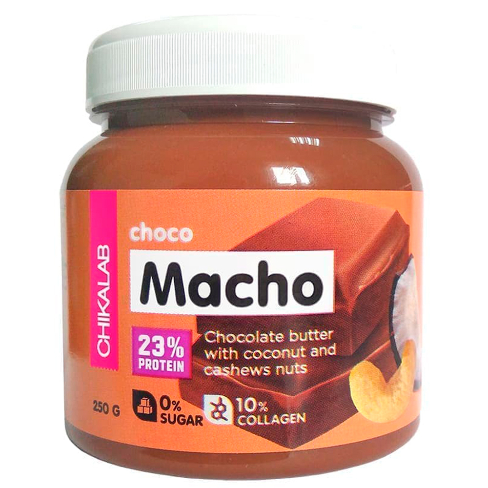 ChikaLab Паста шоколадная с кокосом и кешью Macho (250 гр.)
