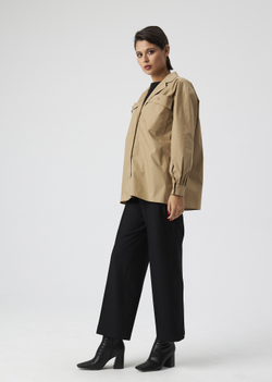 SHIRT-JACKET | S | LIGHT BROWN