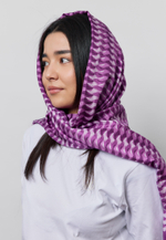 Шелковый палантин ARGYMAQ VIOLET 68*180