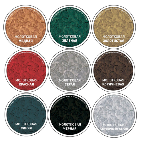 Эмаль молотковая Панзер 0,8л универал серебристо-красная