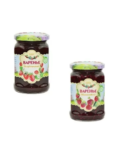 Варенье Малиновое и Клубничное Ягодное ожерелье 380 гр
