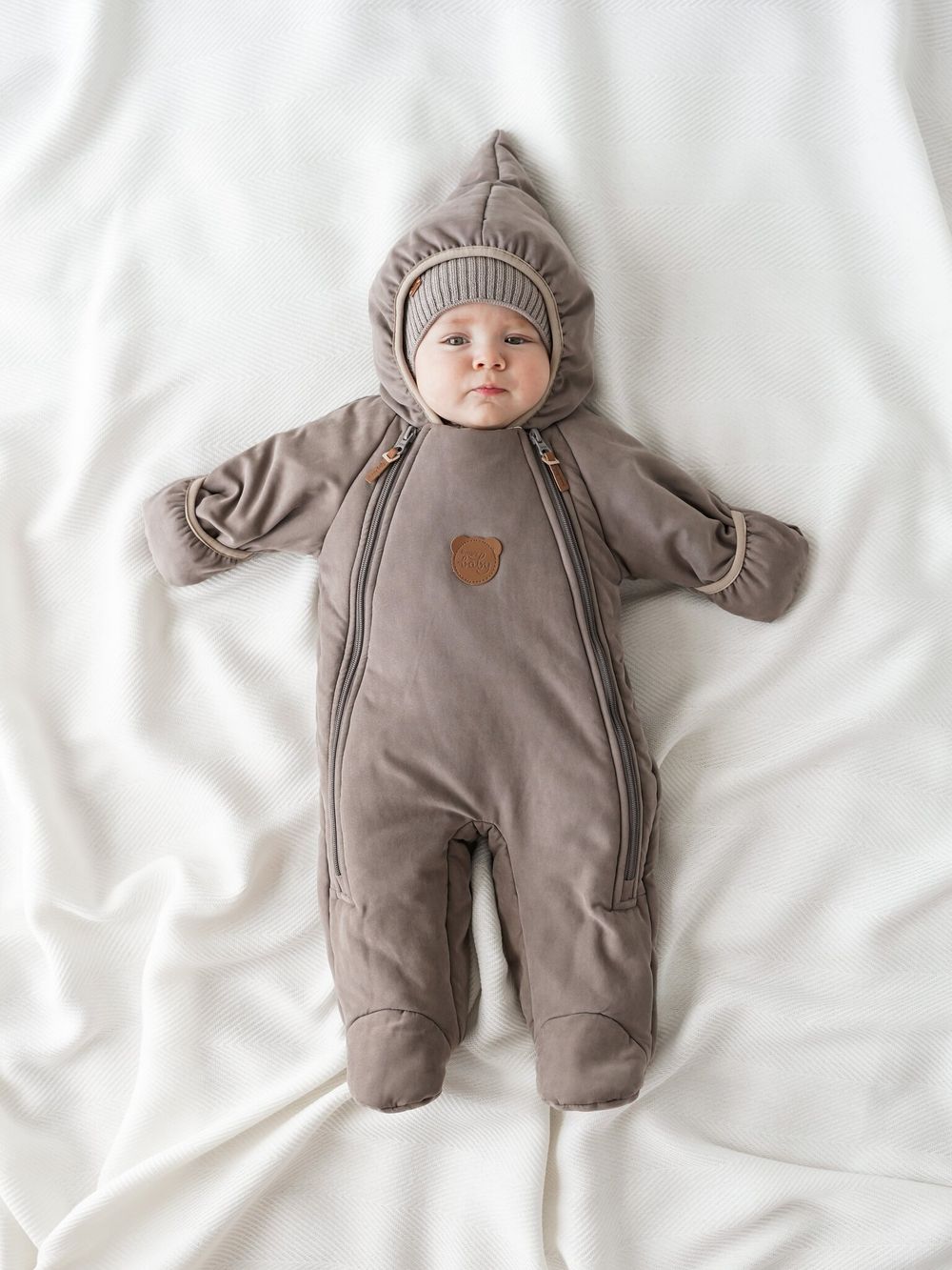 Комбинезон демисезонный с закрытой ножкой "Латте" 0+