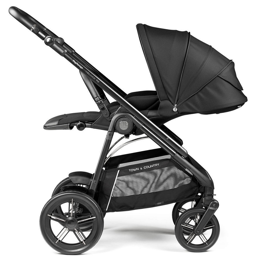 Коляска Peg Perego Veloce TC New Belvedere 2 в 1 True Black