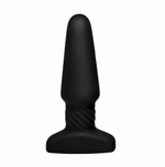 Черная анальная пробка Slim R Smooth Rimming Plug with Remote - 14 см. (Цвет: черный)