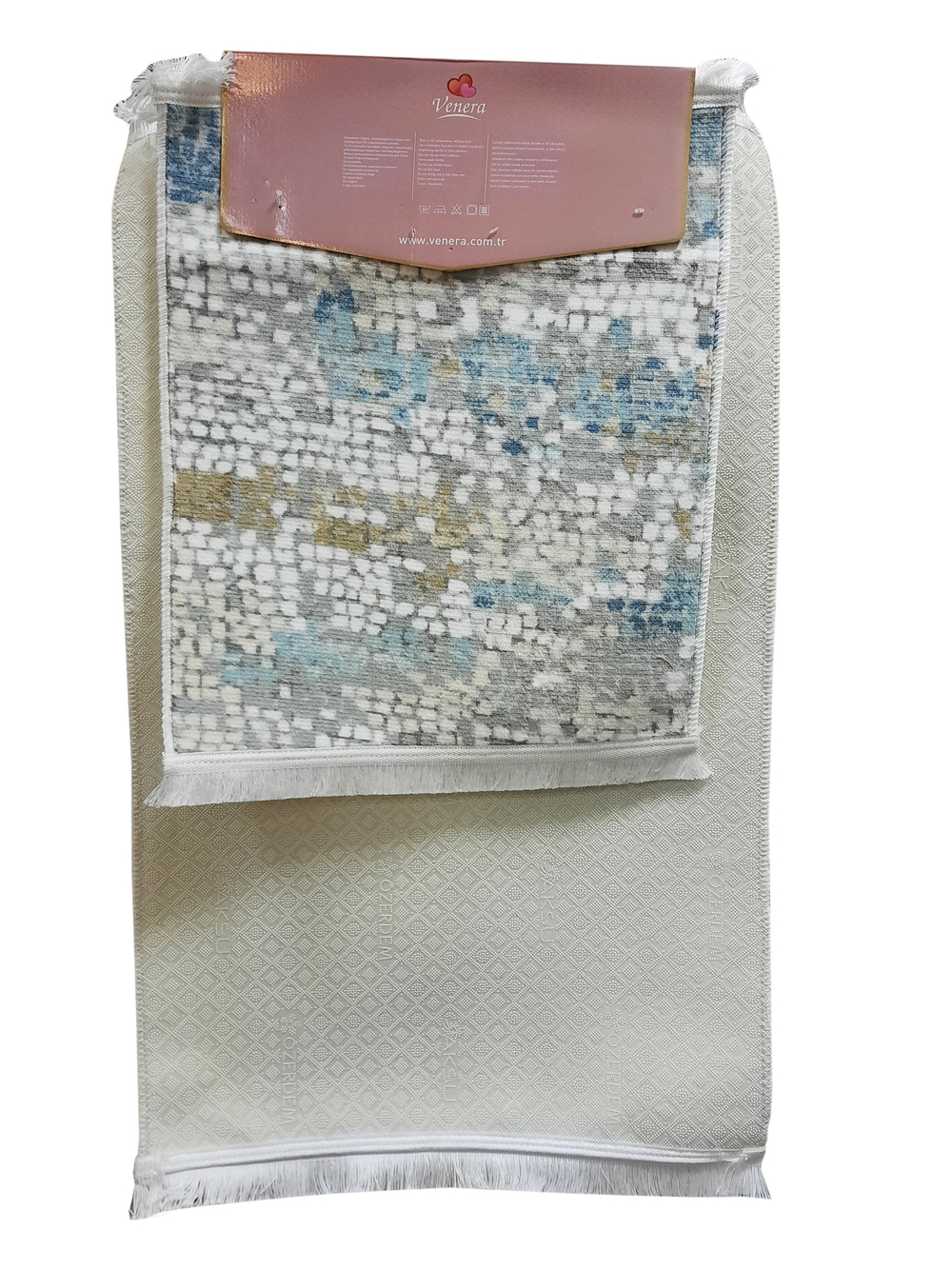 Набор ковриков для ванной и туалета, 60x100/50x60 см, цвет Серо-Голубой