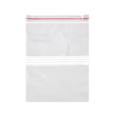 Пакеты с замком 10х15 см 60 мкм широкая полоса 1000 шт