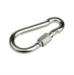 Карабин с фиксатором DIN5299D 5х50, оцинкованная сталь