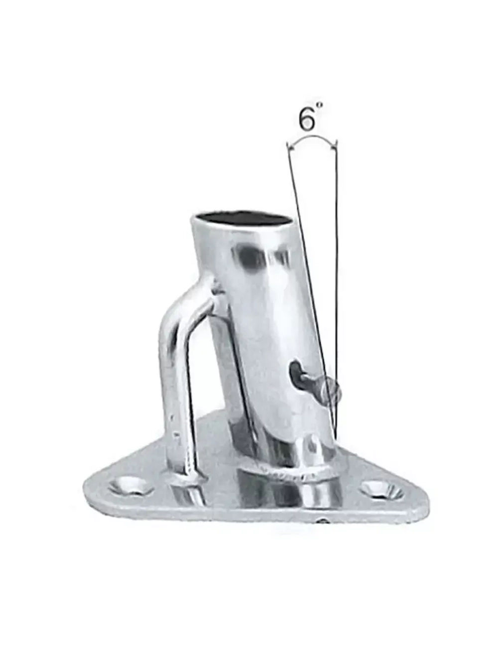 Основание флагштока, нержавеющая сталь, 25 мм