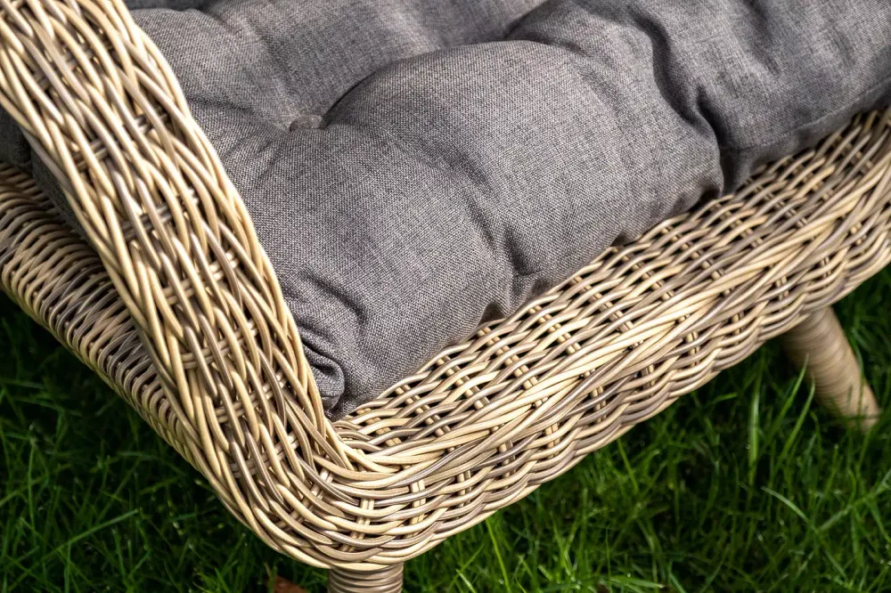 "Толедо" кресло плетеное с подушками, цвет соломенный