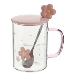 GAEM Кружка с крышкой и ложкой, 500 мл, L12 W8 H11 см, 4в.