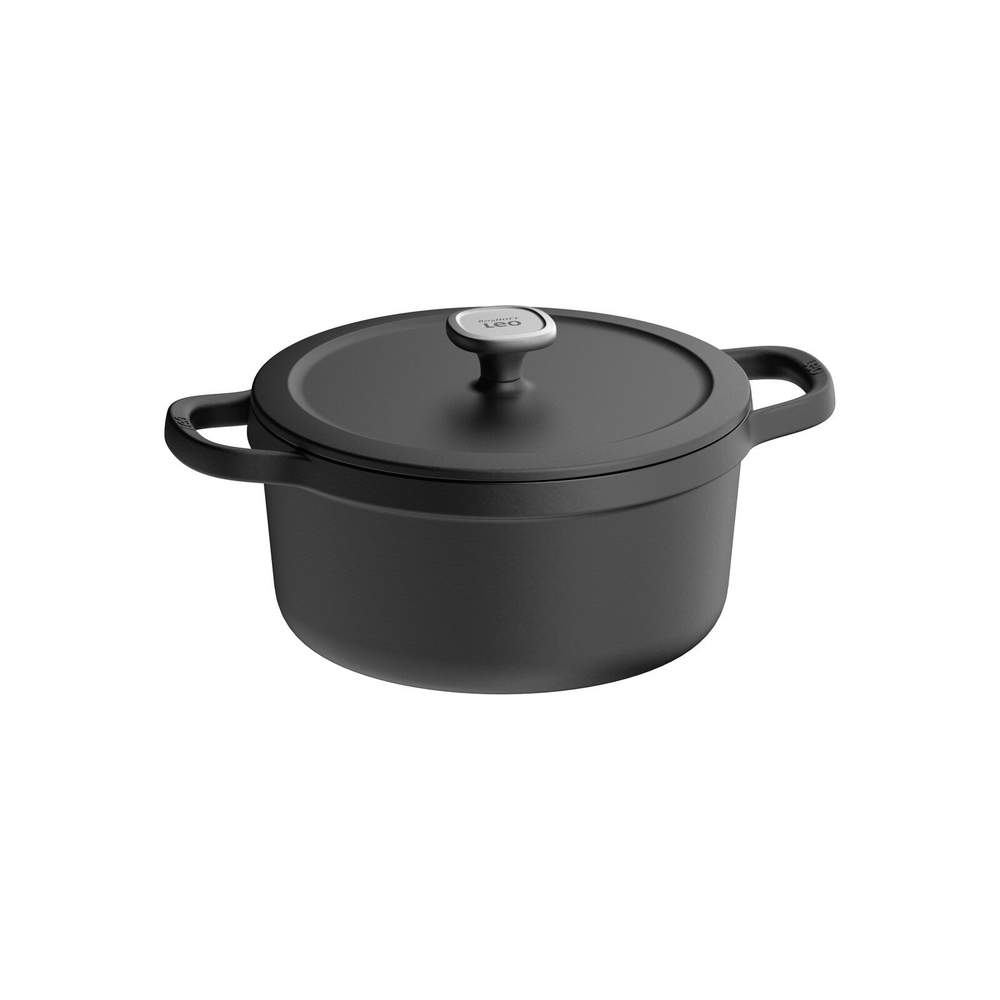 Кастрюля чугунная 26см 5,7л с крышкой Leo Graphite 3950466