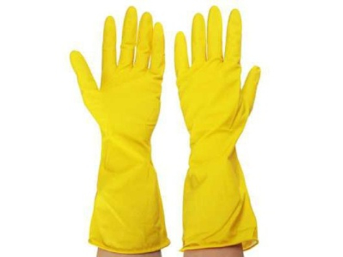 Перчатки резиновые VETTA желтые М (240шт/уп)