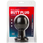 Большой круглый анальный плаг Round Butt Plug (Цвет: черный)