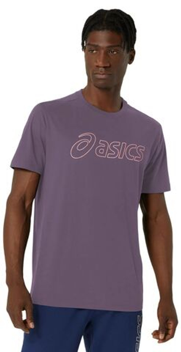 Мужская теннисная футболка Asics Logo Short Sleeve - Фиолетовый