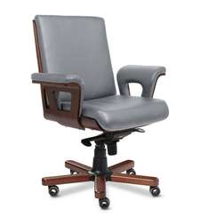 Кресло для руководителя Cadis B серая кожа