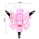 Вибростимулятор-бабочка 8,2х6,4см для клитора на ремешках с пультом ДУ Baile BI-010136