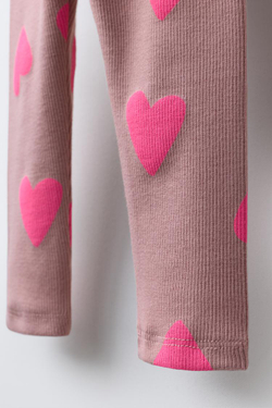 ZARA ЛЕГИНСЫ В РУБЧИК С ПРИНТОМ, БЕЖЕВЫЙ