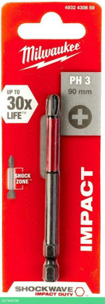 Бита Milwaukee Shockwave PH3 90мм (4932430859)