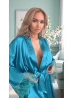 Халат с кружевом