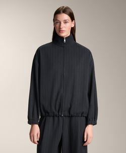 Oysho Структурированный жакет в тонкую полоску, морской темно-синий