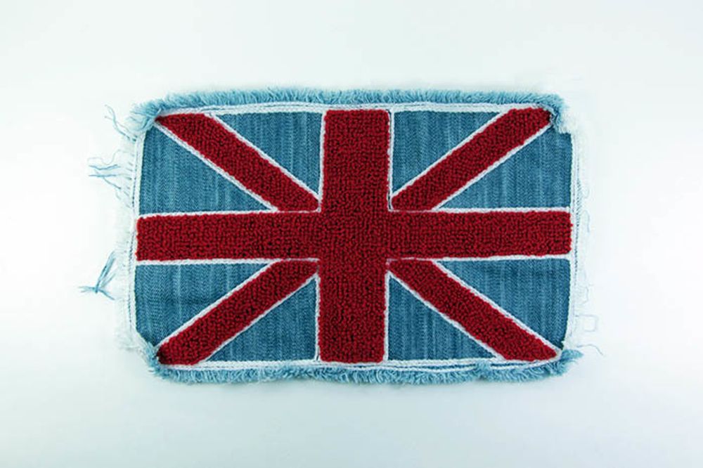 Нашивка Британский флаг (большая) джинсовая