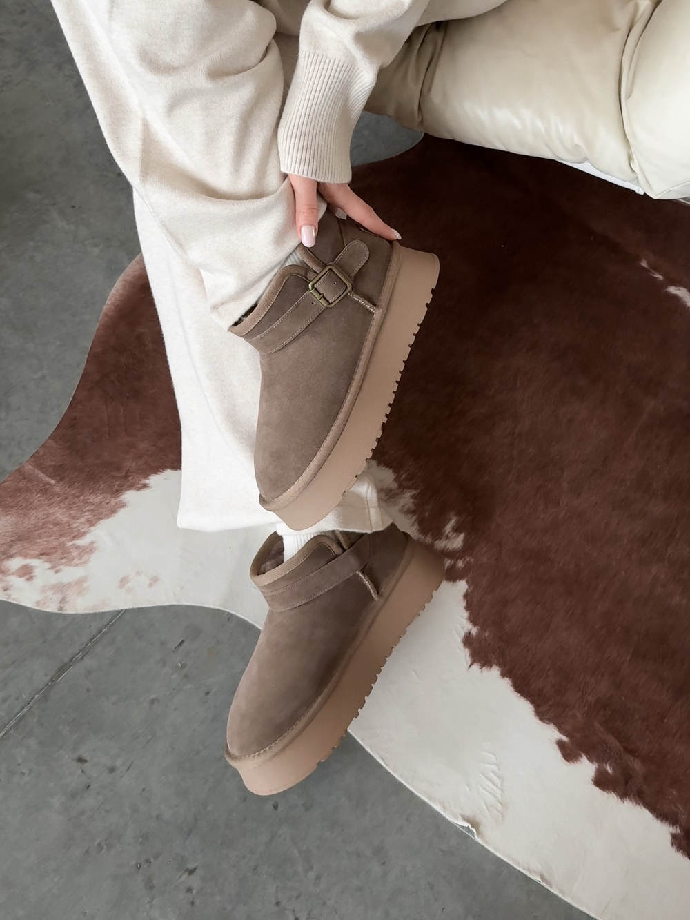 Угги из натуральной замши