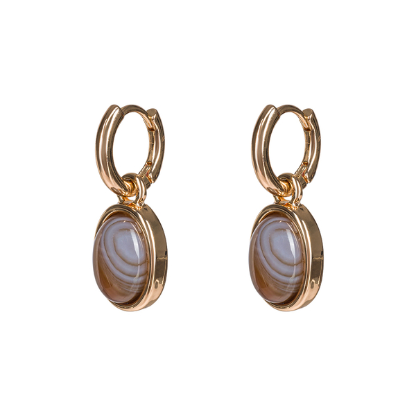 Серьги Fiore Luna COFFE AGATE LE1201 BR/G
