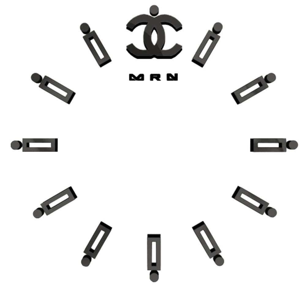 Комплект элементов для 3D часов/ Модель 9