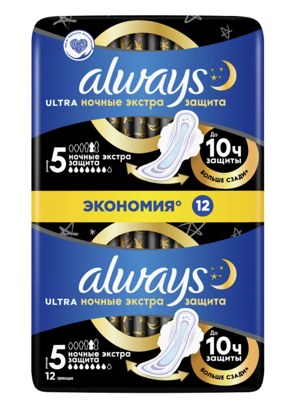 ALWAYS ULTRA NIGHT ЭКСТРА ЗАЩИТА DUO 12 ШТ*10