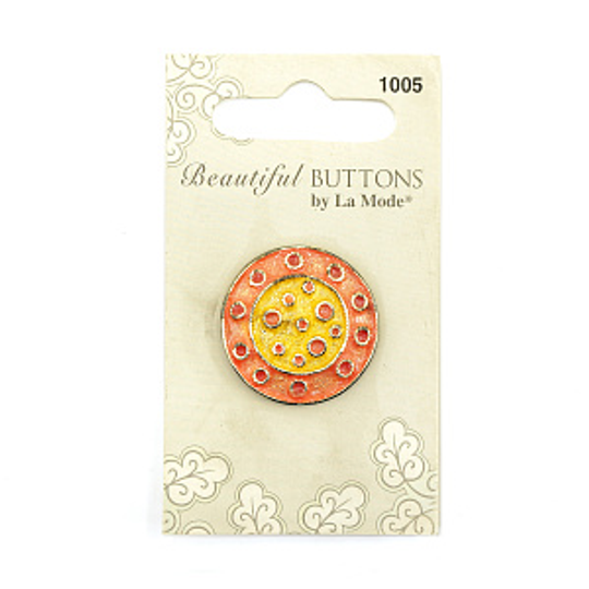 Пуговицы "Beautiful Buttons", Pink&YelIow Round