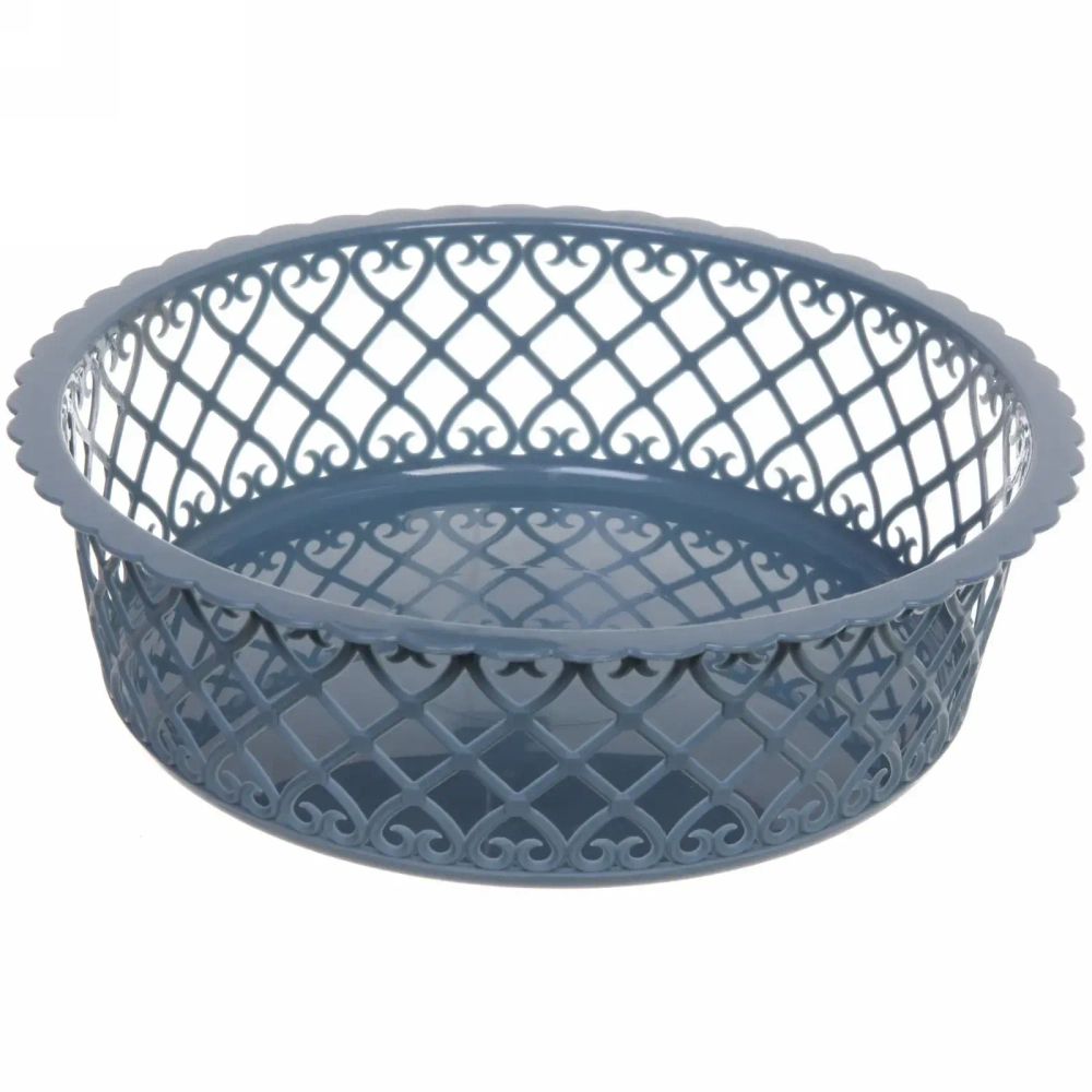 Сухарница пластиковая «Астория» 25*7,5см, синяя пыль