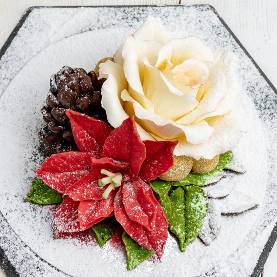 НОВОГОДНИЕ ШОКОЛАДНЫЕ ЦВЕТЫ - ПРАКТИКА по пластичному шоколаду