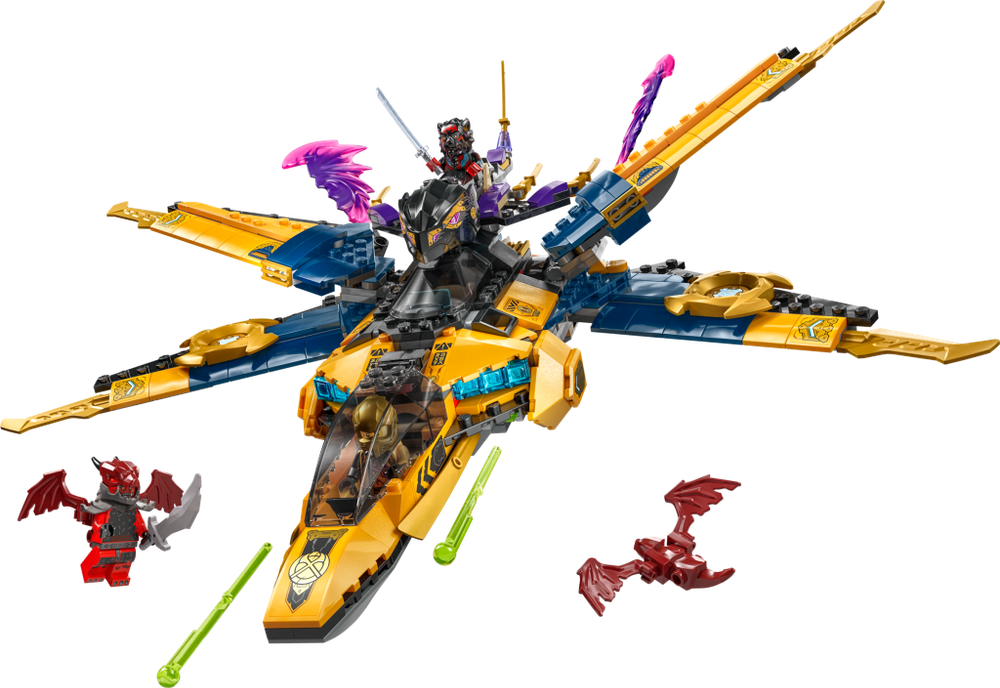 LEGO Ninjago 71833 «Суперштормовой самолёт Раса и Арина» — воздушные бои